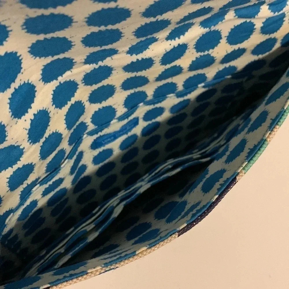 Vera Bradley Boho Fringe Clutch Wristlet Colorful Abstract Print Statement Bag - Picture 10 of 13